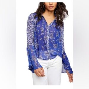 NWOT Serena Print Button Up Top by Free People